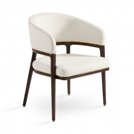 Eric Dining Chair: Ivory Linen